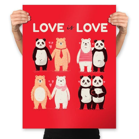 Love Is Love  - Prints Posters RIPT Apparel 18x24 / Red
