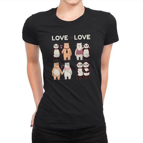 Love Is Love  - Womens Premium T-Shirts RIPT Apparel Small / Black