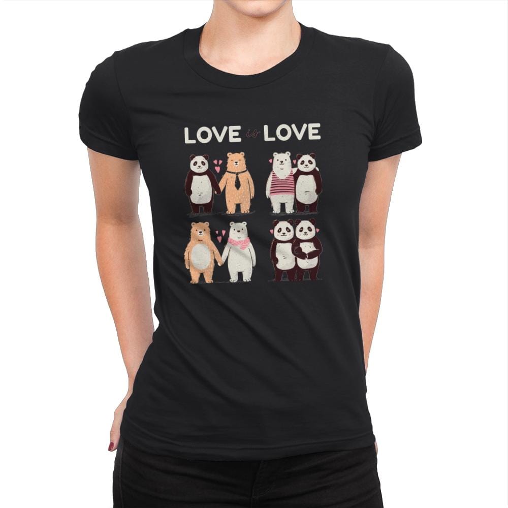 Love Is Love  - Womens Premium T-Shirts RIPT Apparel Small / Black
