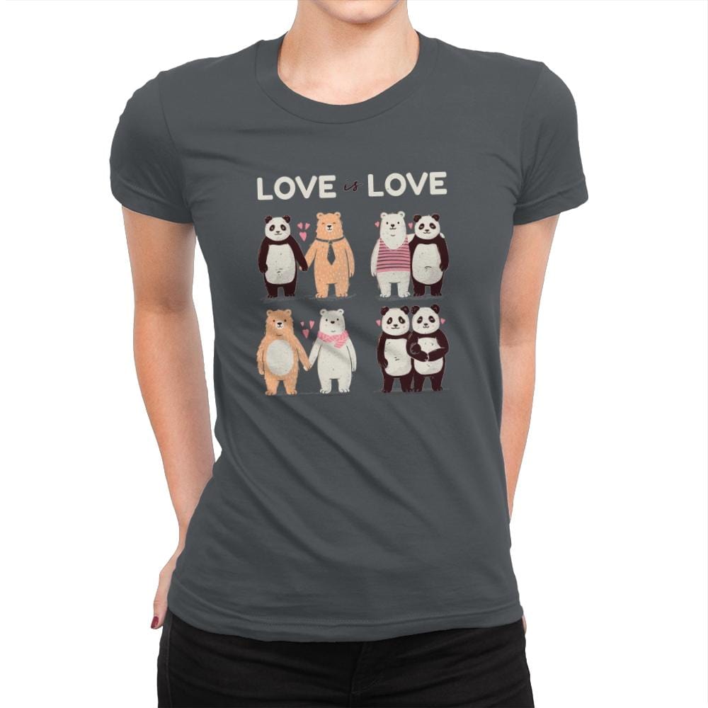 Love Is Love  - Womens Premium T-Shirts RIPT Apparel Small / Heavy Metal
