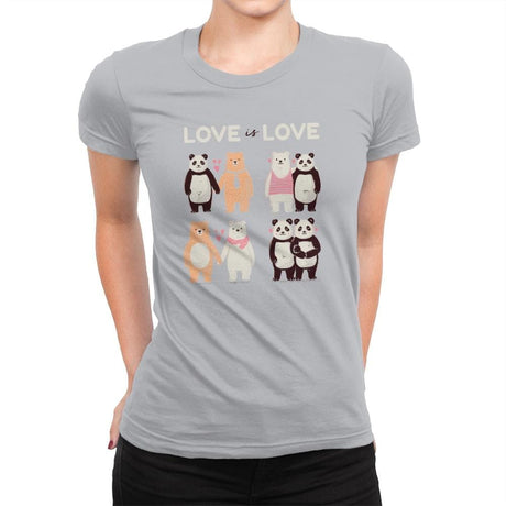 Love Is Love  - Womens Premium T-Shirts RIPT Apparel Small / Silver