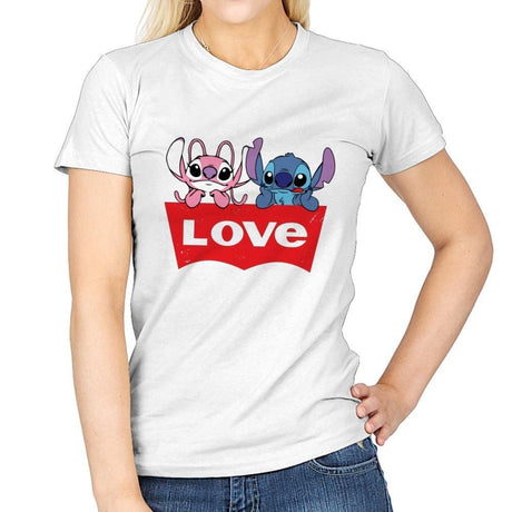 LOVE Jeans - Womens T-Shirts RIPT Apparel Small / White