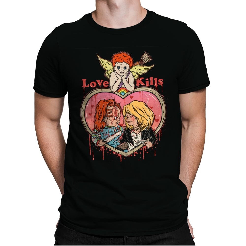 Love Kills - Mens Premium T-Shirts RIPT Apparel Small / Black