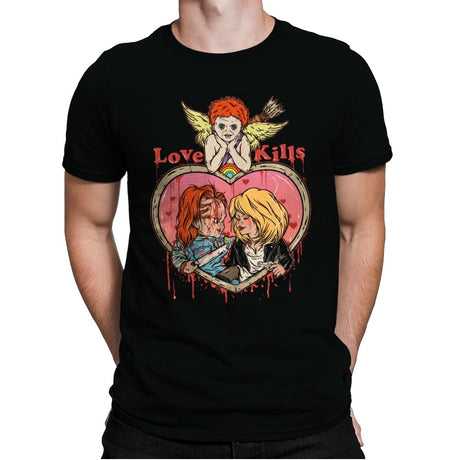 Love Kills - Mens Premium T-Shirts RIPT Apparel Small / Black