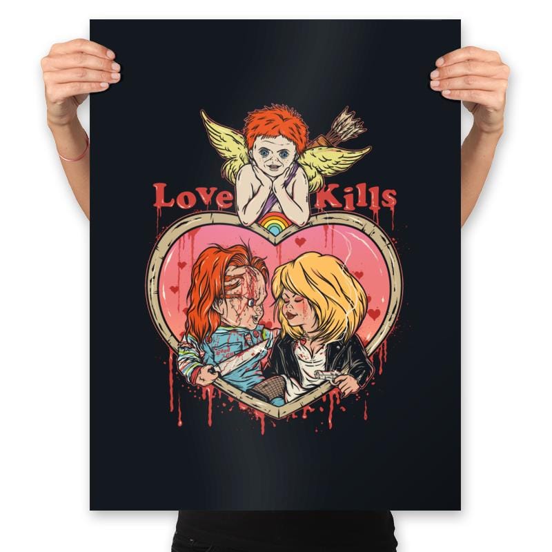 Love Kills - Prints Posters RIPT Apparel 18x24 / Black