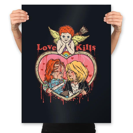 Love Kills - Prints Posters RIPT Apparel 18x24 / Black