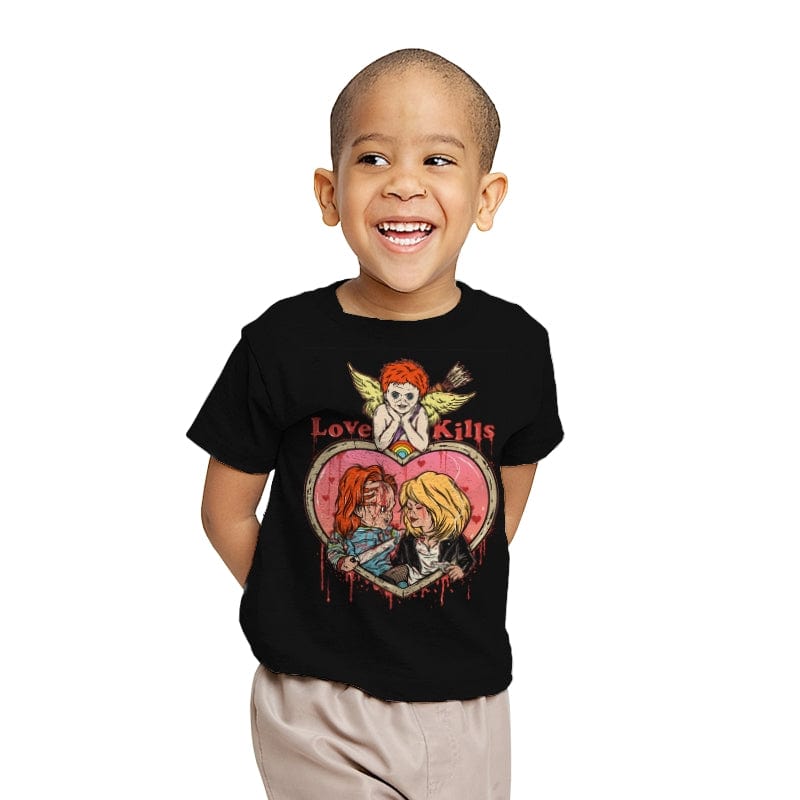 Love Kills - Youth T-Shirts RIPT Apparel X-small / Black