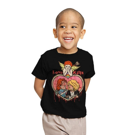 Love Kills - Youth T-Shirts RIPT Apparel X-small / Black