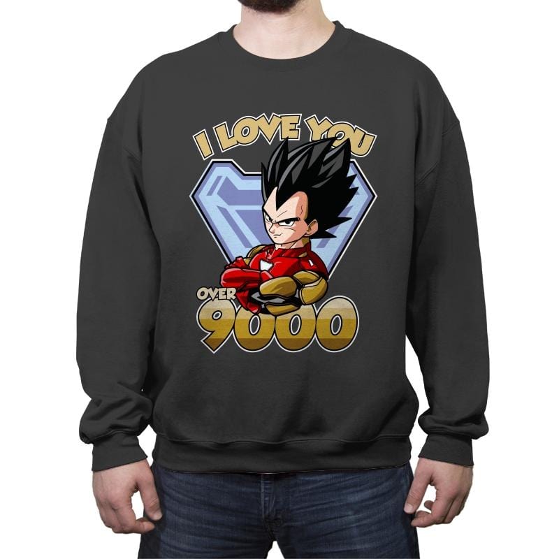 Love Over 9000 - Crew Neck Sweatshirt Crew Neck Sweatshirt RIPT Apparel