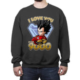 Love Over 9000 - Crew Neck Sweatshirt Crew Neck Sweatshirt RIPT Apparel