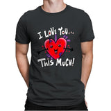 Love spurts... - Mens Premium T-Shirts RIPT Apparel Small / Heavy Metal