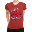 Love spurts... - Womens Premium T-Shirts RIPT Apparel Small / Red