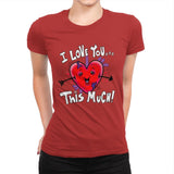 Love spurts... - Womens Premium T-Shirts RIPT Apparel Small / Red