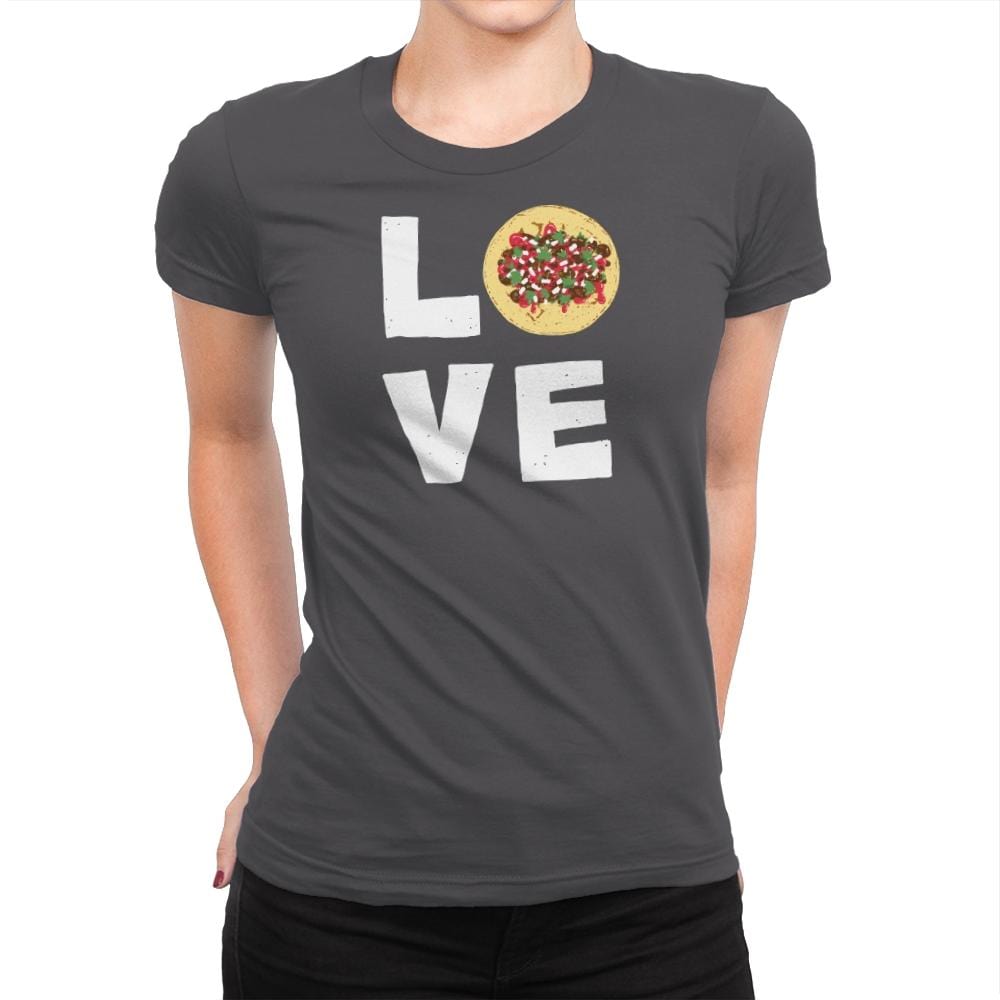 Love Tacos - Womens Premium T-Shirts RIPT Apparel Small / Heavy Metal
