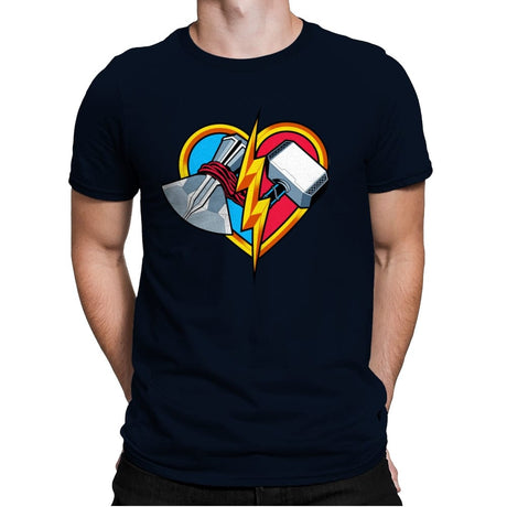 Love & Thunder - Mens Premium T-Shirts RIPT Apparel Small / Midnight Navy