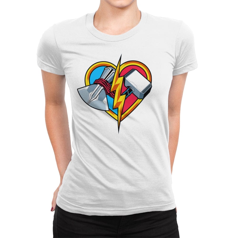 Love & Thunder - Womens Premium T-Shirts RIPT Apparel Small / White