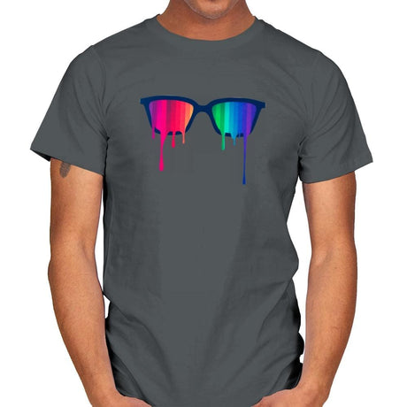 Love Wins - Pride - Mens T-Shirts RIPT Apparel Small / Charcoal