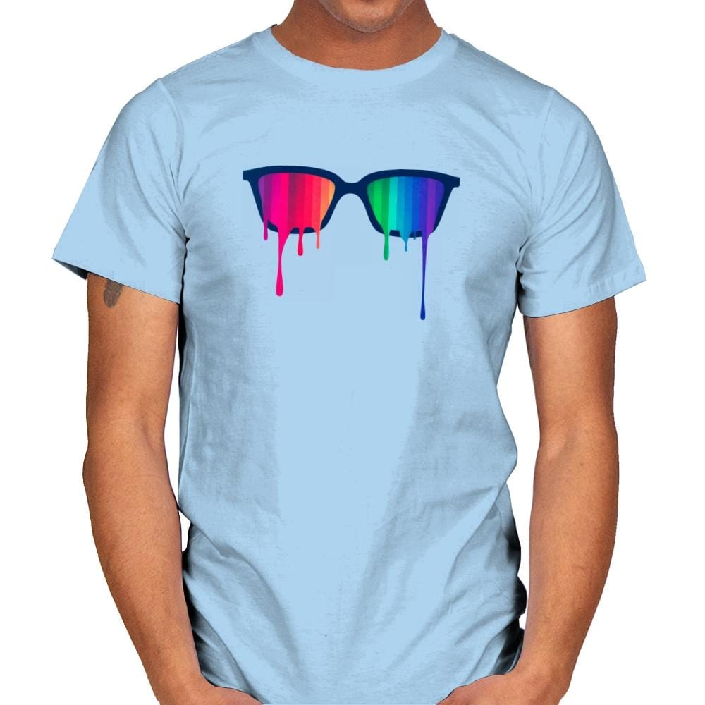 Love Wins - Pride - Mens T-Shirts RIPT Apparel Small / Light Blue