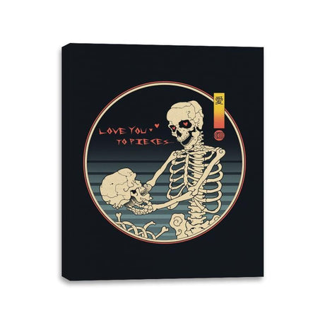 Love You To Pieces - Canvas Wraps Canvas Wraps RIPT Apparel 11x14 / Black