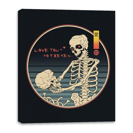 Love You To Pieces - Canvas Wraps Canvas Wraps RIPT Apparel 16x20 / Black