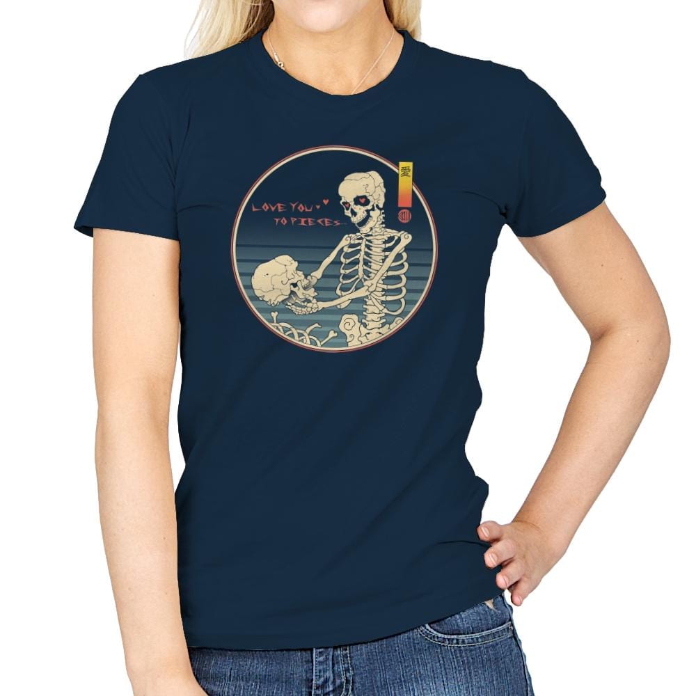 Love You To Pieces - Womens T-Shirts RIPT Apparel Small / Navy