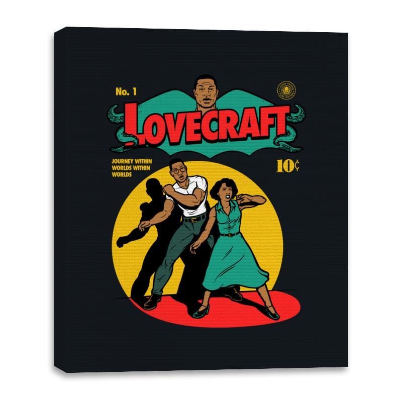 Lovecraft Comic - Canvas Wraps Canvas Wraps RIPT Apparel 16x20 / Black
