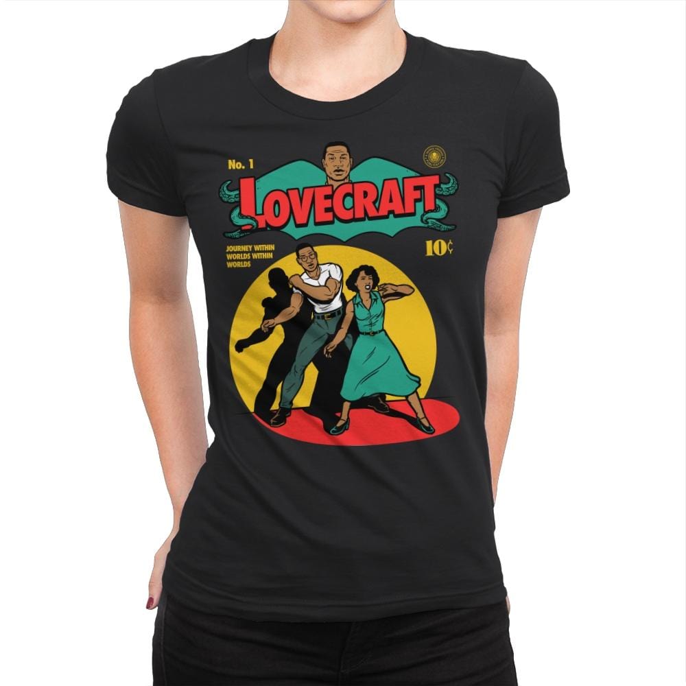 Lovecraft Comic - Womens Premium T-Shirts RIPT Apparel Small / Black
