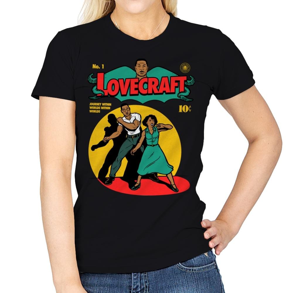 Lovecraft Comic - Womens T-Shirts RIPT Apparel Small / Black