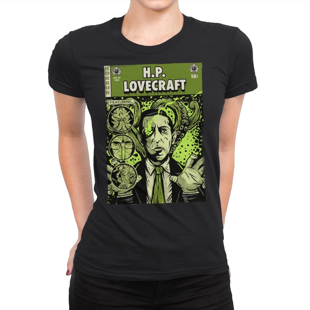 Lovecraft Comics - Womens Premium T-Shirts RIPT Apparel Small / Black