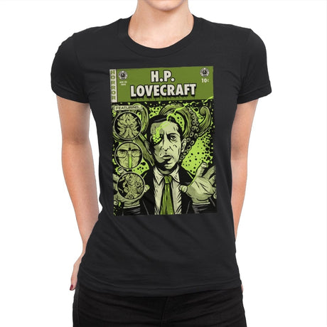 Lovecraft Comics - Womens Premium T-Shirts RIPT Apparel Small / Black