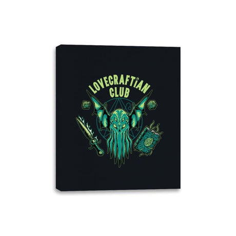 Lovecraftian Club - Canvas Wraps Canvas Wraps RIPT Apparel 8x10 / Black