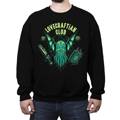 Lovecraftian Club - Crew Neck Sweatshirt Crew Neck Sweatshirt RIPT Apparel Small / Black
