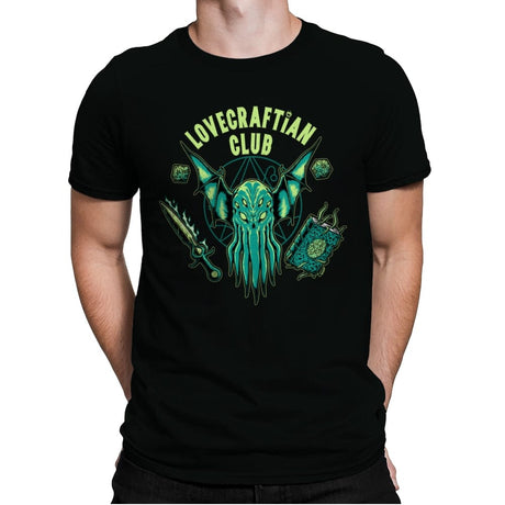 Lovecraftian Club - Mens Premium T-Shirts RIPT Apparel Small / Black