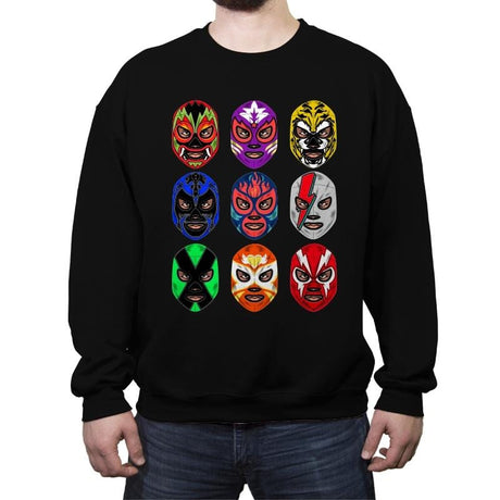 Lucha Libre - Crew Neck Sweatshirt Crew Neck Sweatshirt RIPT Apparel Small / Black