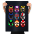 Lucha Libre - Prints Posters RIPT Apparel 18x24 / Black