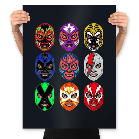 Lucha Libre - Prints Posters RIPT Apparel 18x24 / Black