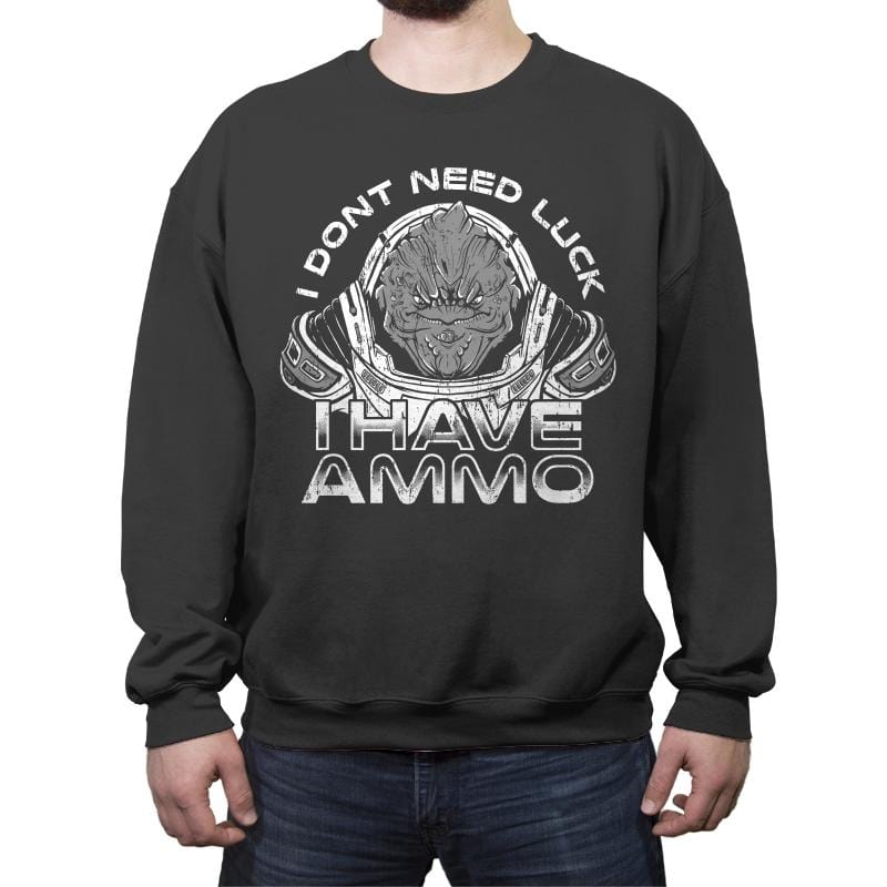 Luck Ammo - Crew Neck Sweatshirt Crew Neck Sweatshirt RIPT Apparel Small / Charcoal