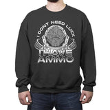 Luck Ammo - Crew Neck Sweatshirt Crew Neck Sweatshirt RIPT Apparel Small / Charcoal
