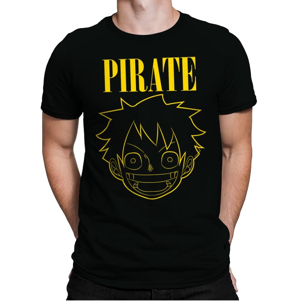 Luffy Pirate - Mens Premium T-Shirts RIPT Apparel Small / Black