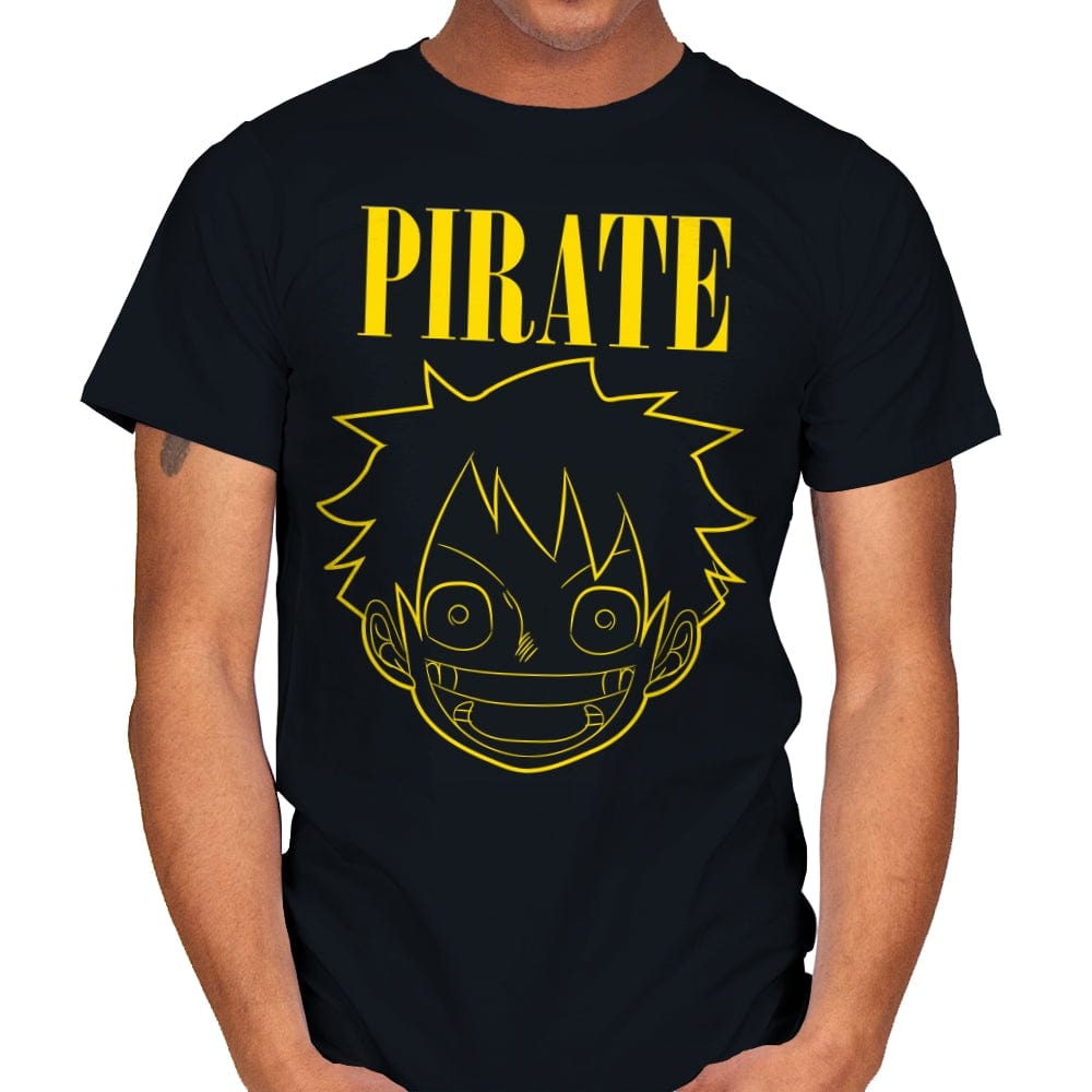 Luffy Pirate - Mens T-Shirts RIPT Apparel Small / Black