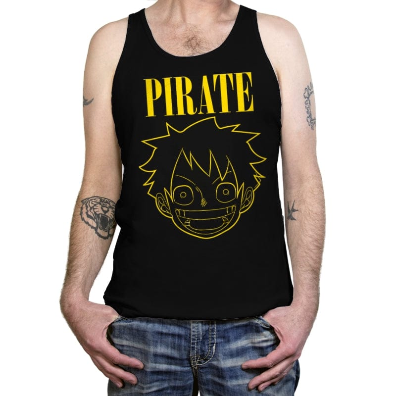 Luffy Pirate - Tanktop Tanktop RIPT Apparel X-Small / Black
