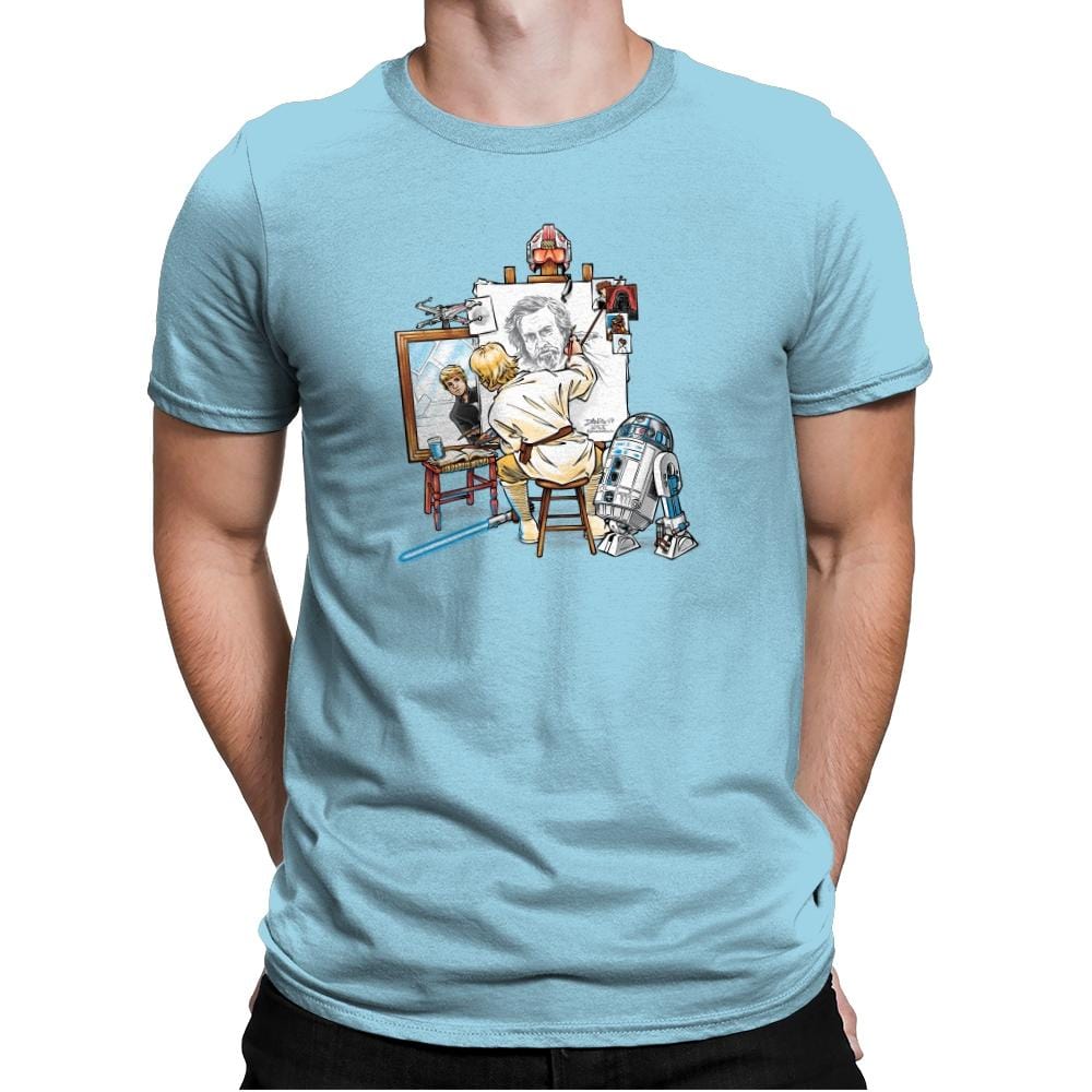 Luke Rockwell Exclusive - Mens Premium T-Shirts RIPT Apparel Small / Light Blue