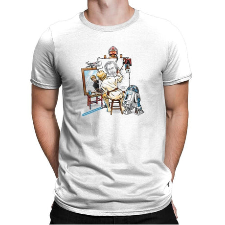 Luke Rockwell Exclusive - Mens Premium T-Shirts RIPT Apparel Small / White