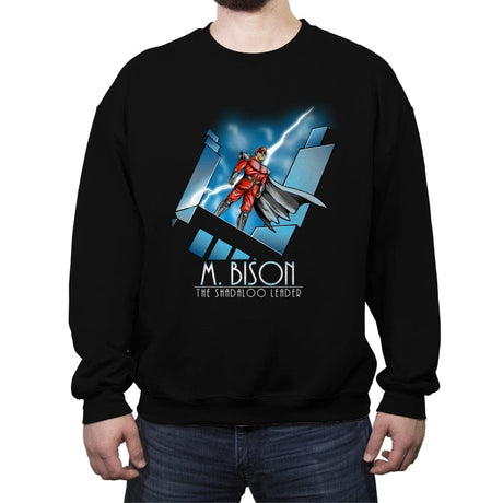 M. Bison - Crew Neck Sweatshirt Crew Neck Sweatshirt RIPT Apparel Small / Black