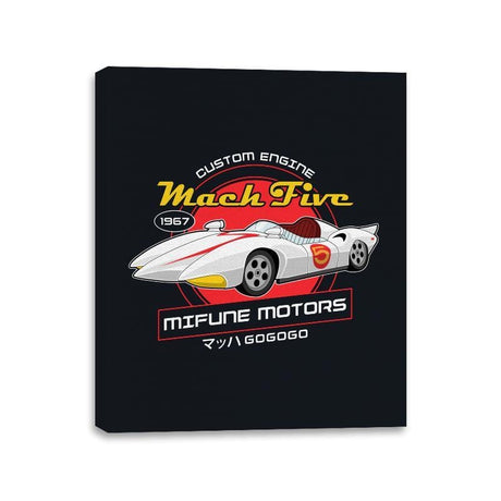 Mach 5 - Mifune Motors - Canvas Wraps Canvas Wraps RIPT Apparel 11x14 / Black