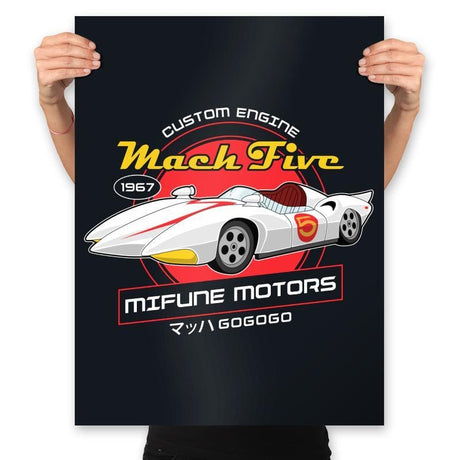 Mach 5 - Mifune Motors - Prints Posters RIPT Apparel 18x24 / Black