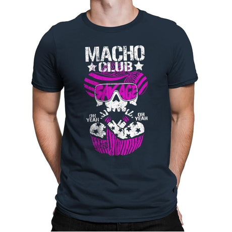 MACHO CLUB Exclusive - Mens Premium T-Shirts RIPT Apparel Small / Indigo