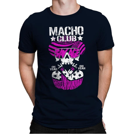 MACHO CLUB Exclusive - Mens Premium T-Shirts RIPT Apparel Small / Midnight Navy