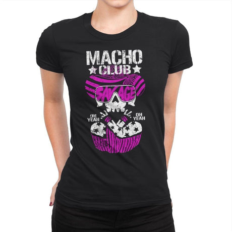 MACHO CLUB Exclusive - Womens Premium T-Shirts RIPT Apparel Small / Black