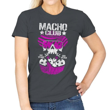 MACHO CLUB Exclusive - Womens T-Shirts RIPT Apparel Small / Charcoal